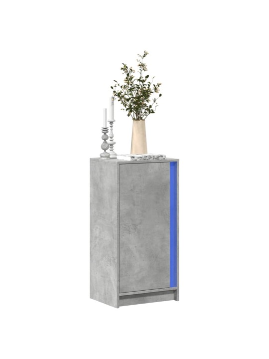 Kumode ar led, betona pelēka, 42,5x34x85 cm, inženierijas koks