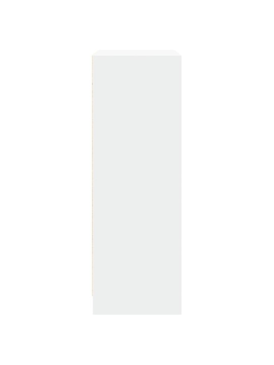 Kumode ar led, balta, 77x34x100 cm, inženierijas koks