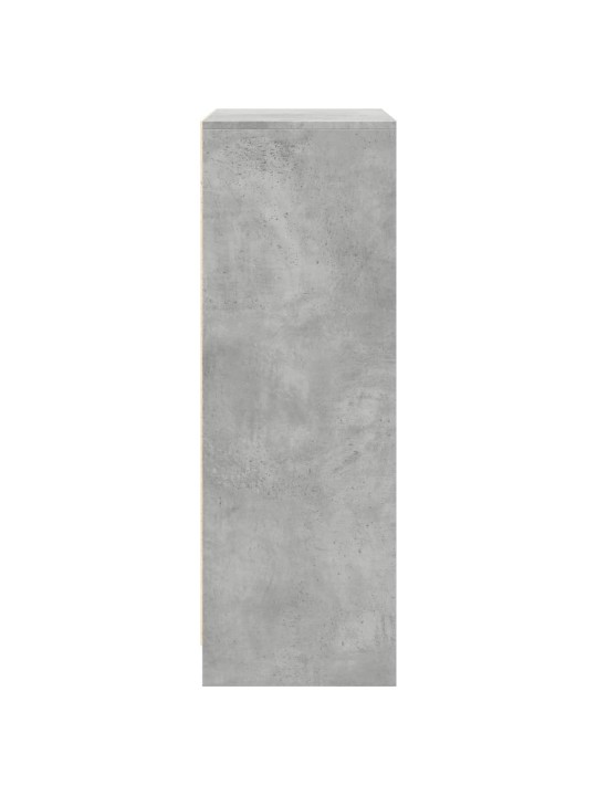 Kumode ar led, betona pelēka, 77x34x100 cm, inženierijas koks