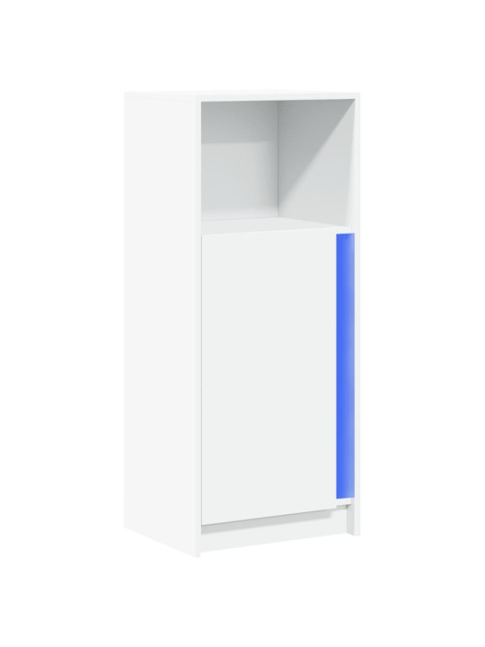 Kumode ar led, balta, 42,5x34x100 cm, inženierijas koks