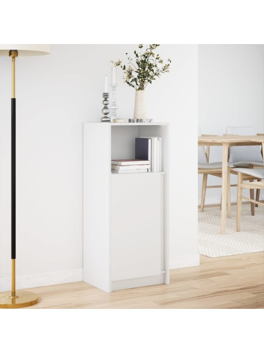 Kumode ar led, balta, 42,5x34x100 cm, inženierijas koks