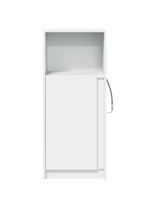 Kumode ar led, balta, 42,5x34x100 cm, inženierijas koks