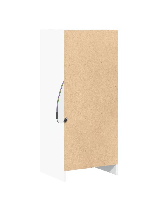 Kumode ar led, balta, 42,5x34x100 cm, inženierijas koks