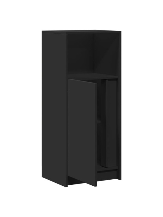 Kumode ar led, melna, 42,5x34x100 cm, inženierijas koks