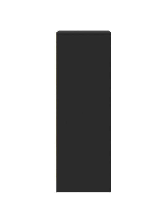 Kumode ar led, melna, 42,5x34x100 cm, inženierijas koks