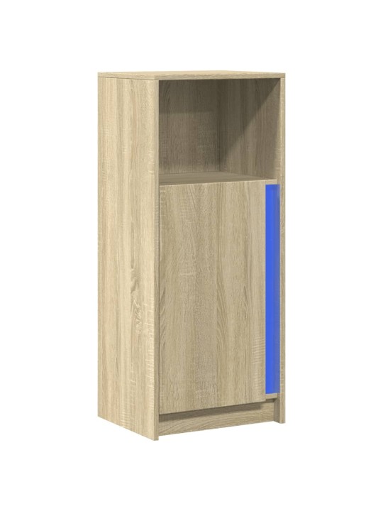 Kumode ar led, ozolkoka krāsa, 42,5x34x100cm, inženierijas koks