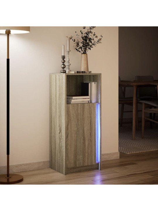 Kumode ar led, ozolkoka krāsa, 42,5x34x100cm, inženierijas koks