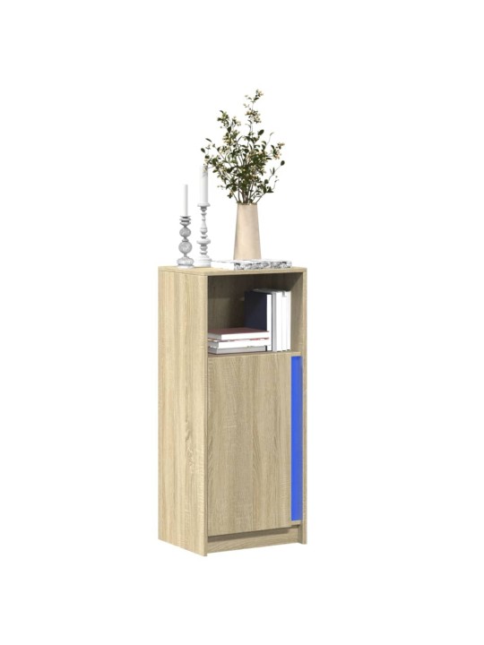 Kumode ar led, ozolkoka krāsa, 42,5x34x100cm, inženierijas koks