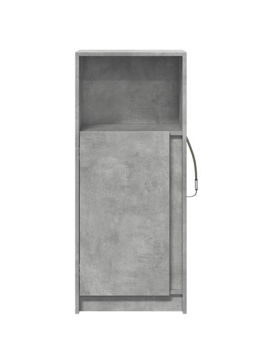 Kumode ar led, betona pelēka, 42,5x34x100 cm, inženierijas koks