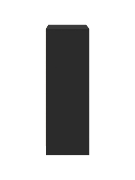 Kumode ar led, melna, 72x34x100 cm, inženierijas koks
