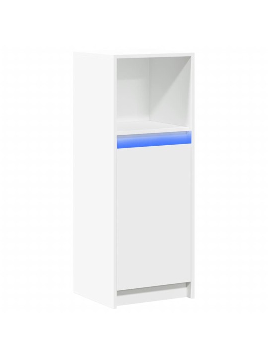 Kumode ar led, balta, 38x34x100 cm, inženierijas koks