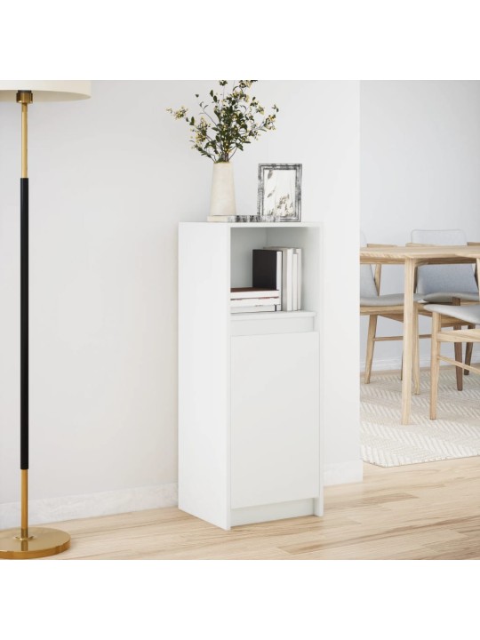 Kumode ar led, balta, 38x34x100 cm, inženierijas koks