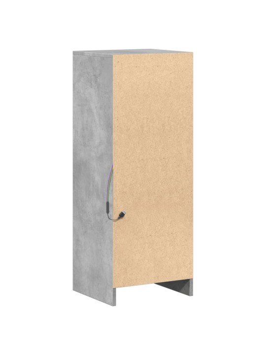 Kumode ar led, betona pelēka, 38x34x100 cm, inženierijas koks