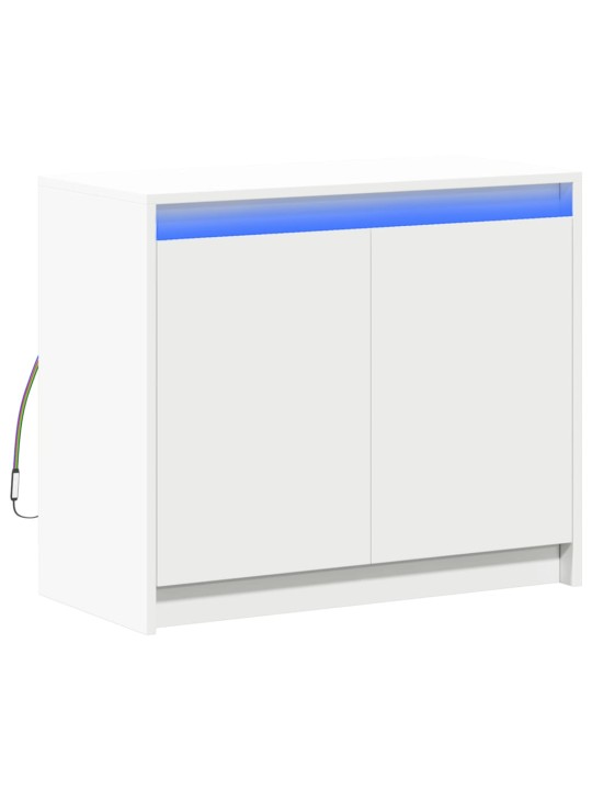 Kumode ar led, balta, 72x34x61 cm, inženierijas koks