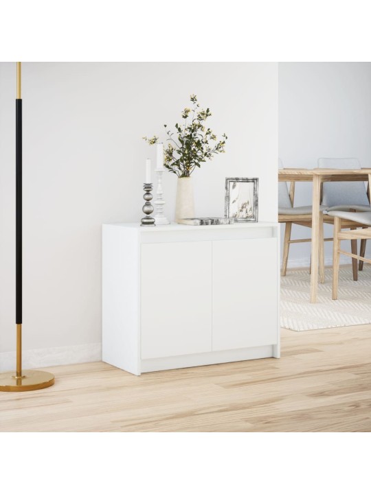 Kumode ar led, balta, 72x34x61 cm, inženierijas koks