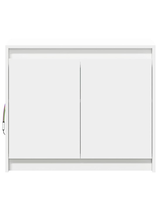 Kumode ar led, balta, 72x34x61 cm, inženierijas koks