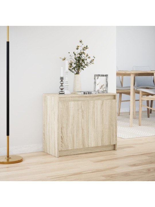 Kumode ar led, ozolkoka krāsa, 72x34x61 cm, inženierijas koks