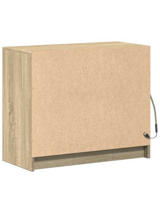Kumode ar led, ozolkoka krāsa, 72x34x61 cm, inženierijas koks