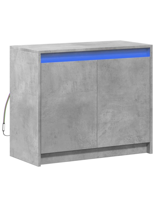 Kumode ar led, betona pelēks, 72x34x61 cm, inženierijas koks