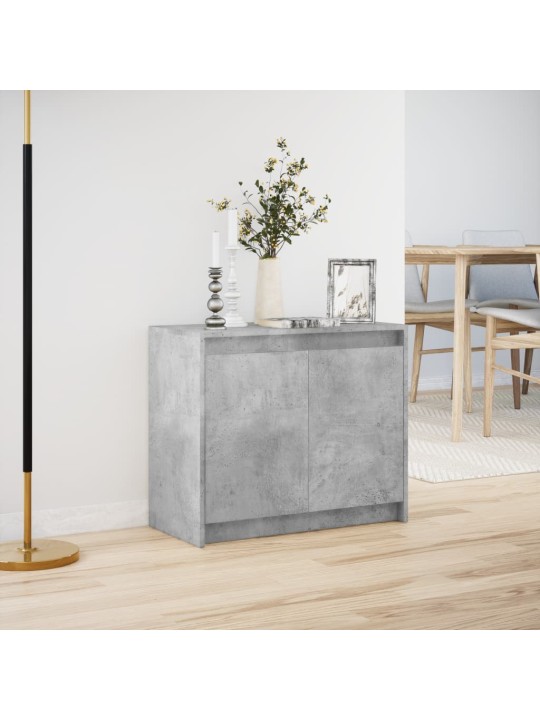 Kumode ar led, betona pelēks, 72x34x61 cm, inženierijas koks