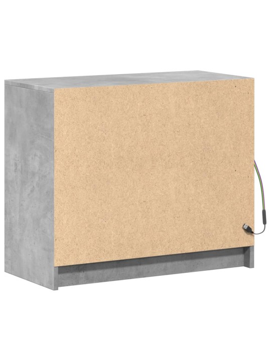 Kumode ar led, betona pelēks, 72x34x61 cm, inženierijas koks