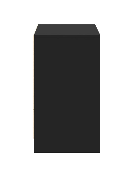 Tv skapītis ar led, melns, 91x34x61 cm, inženierijas koks
