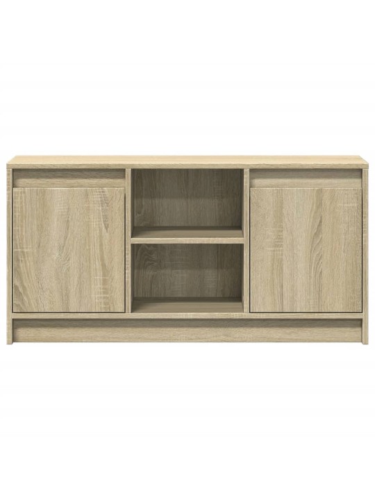 Tv skapītis ar led, koka krāsa, 100x34x50 cm, inženierijas koks