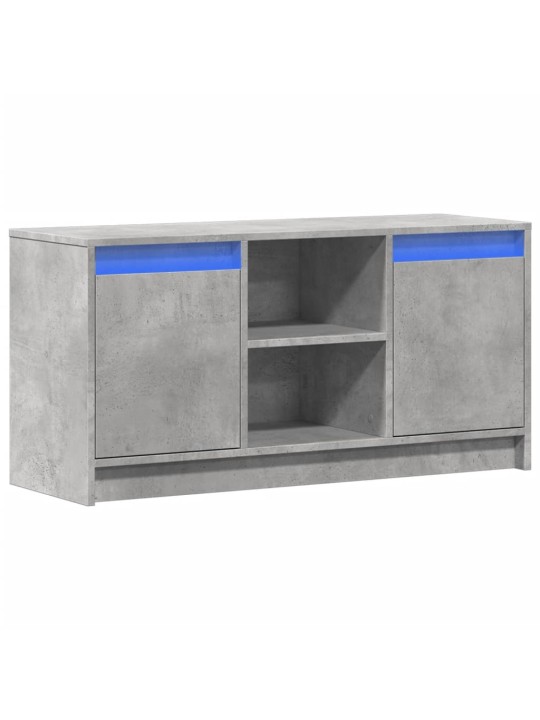 Tv skapītis ar led, pelēks, 100x34x50 cm, inženierijas koks