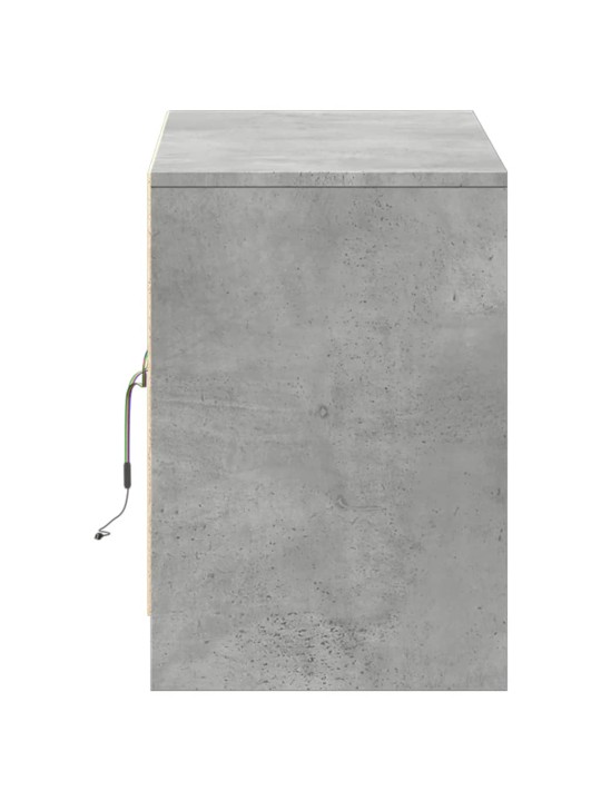 Tv skapītis ar led, pelēks, 100x34x50 cm, inženierijas koks