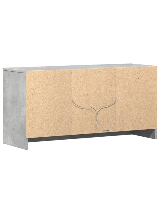 Tv skapītis ar led, pelēks, 100x34x50 cm, inženierijas koks