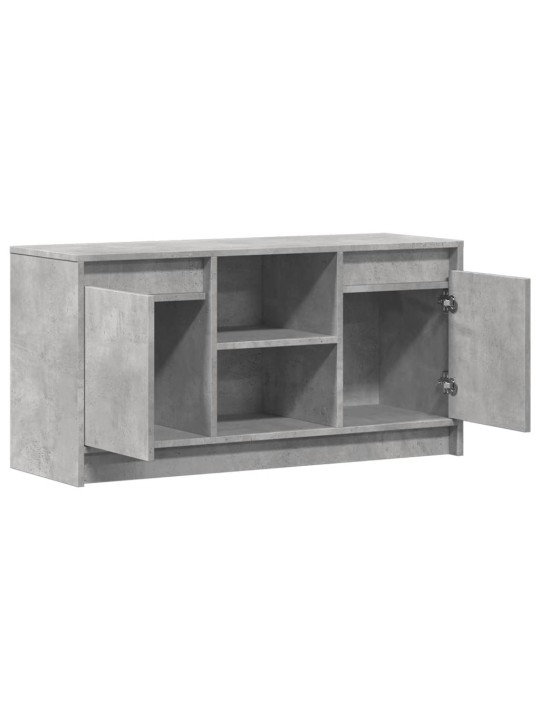 Tv skapītis ar led, pelēks, 100x34x50 cm, inženierijas koks