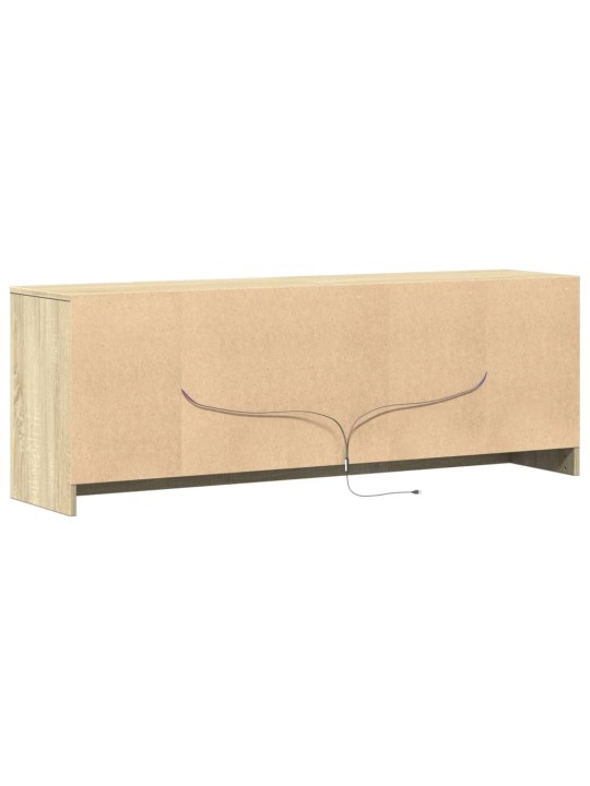 Tv skapītis ar led, ozola, 139,5x34x50 cm, inženierijas koks