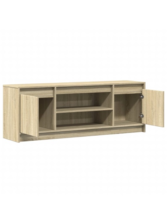 Tv skapītis ar led, ozola, 139,5x34x50 cm, inženierijas koks