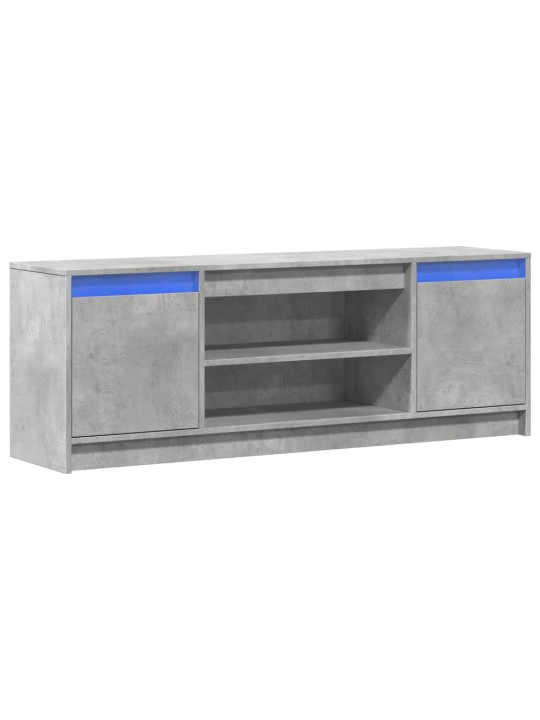 Tv skapītis ar led, pelēks, 139,5x34x50 cm, inženierijas koks