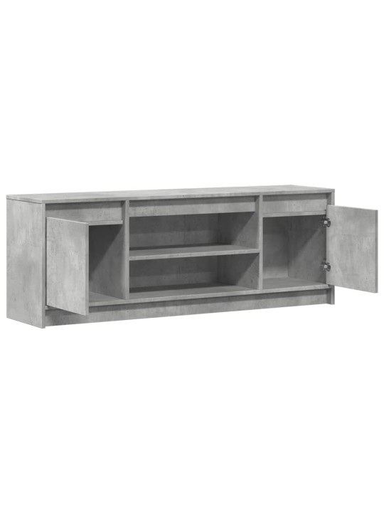 Tv skapītis ar led, pelēks, 139,5x34x50 cm, inženierijas koks