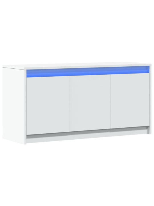 Tv skapītis ar led, balts, 100x34x50 cm, inženierijas koks