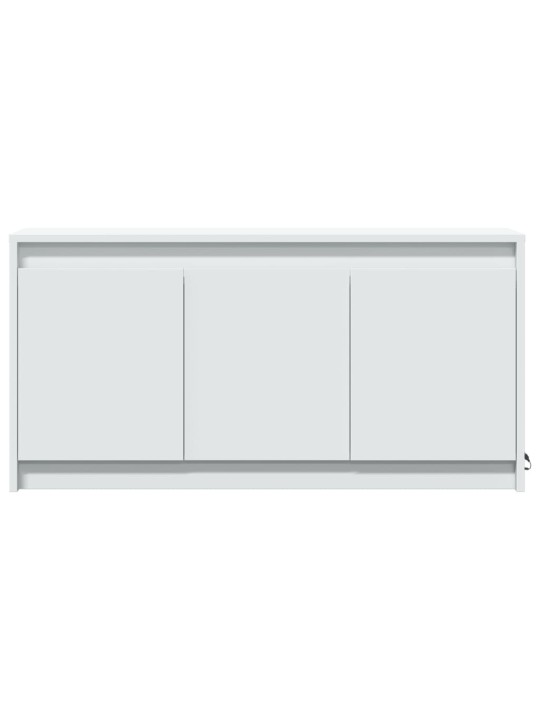 Tv skapītis ar led, balts, 100x34x50 cm, inženierijas koks