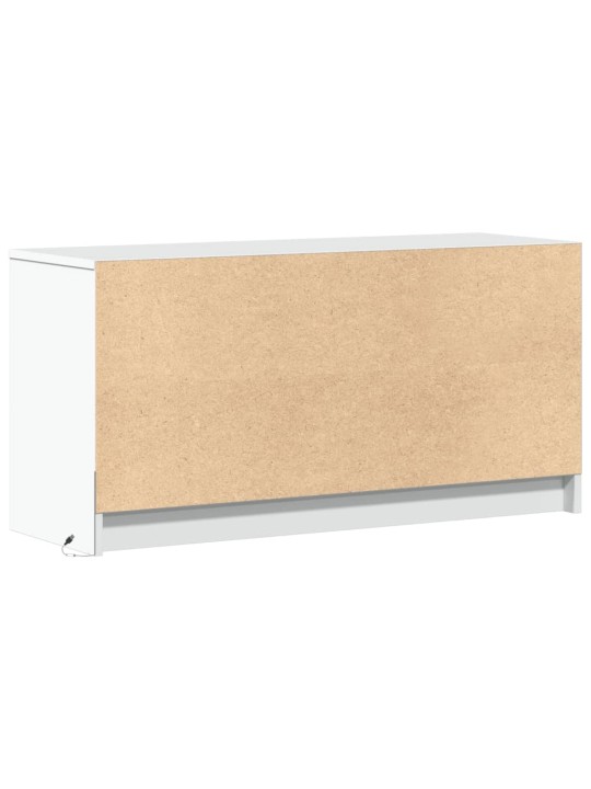 Tv skapītis ar led, balts, 100x34x50 cm, inženierijas koks