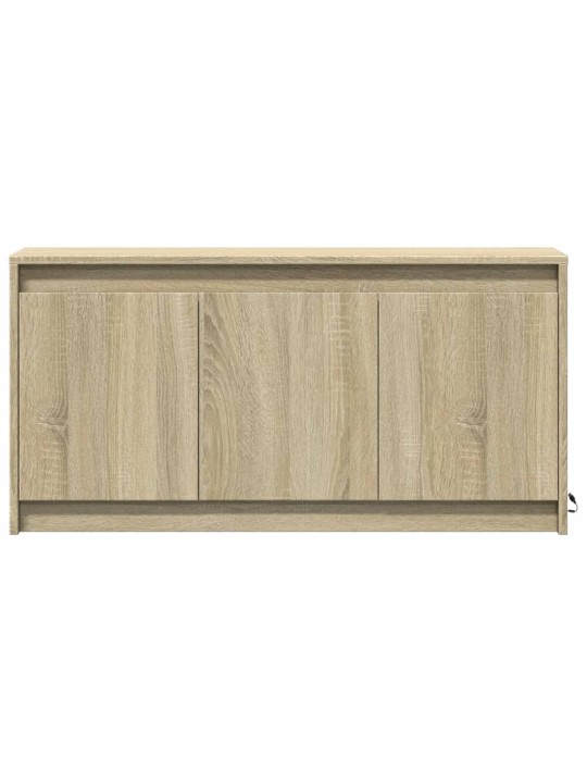 Tv skapītis ar led, koka krāsa, 100x34x50 cm, inženierijas koks