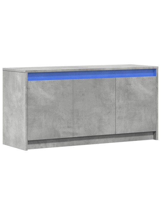 Tv skapītis ar led, pelēks, 100x34x50 cm, inženierijas koks