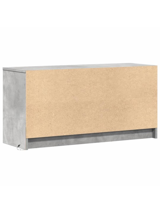 Tv skapītis ar led, pelēks, 100x34x50 cm, inženierijas koks