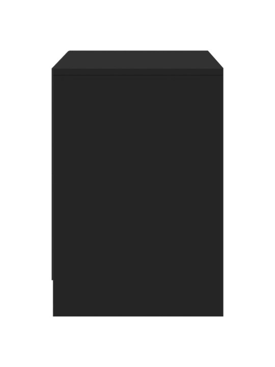 Tv skapītis ar led, melns, 100x34x50 cm, inženierijas koks