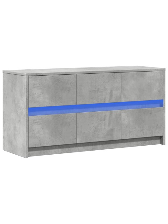 Tv skapītis ar led, pelēks, 100x34x50 cm, inženierijas koks