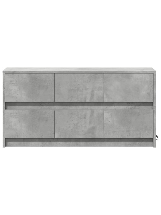 Tv skapītis ar led, pelēks, 100x34x50 cm, inženierijas koks