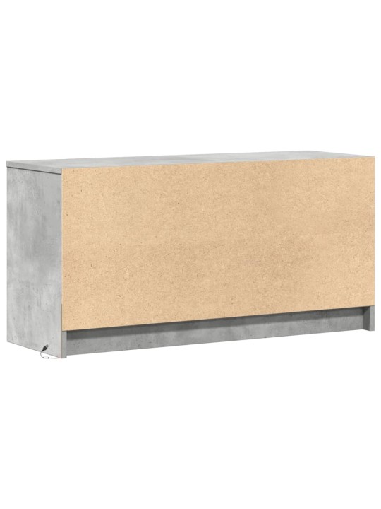 Tv skapītis ar led, pelēks, 100x34x50 cm, inženierijas koks