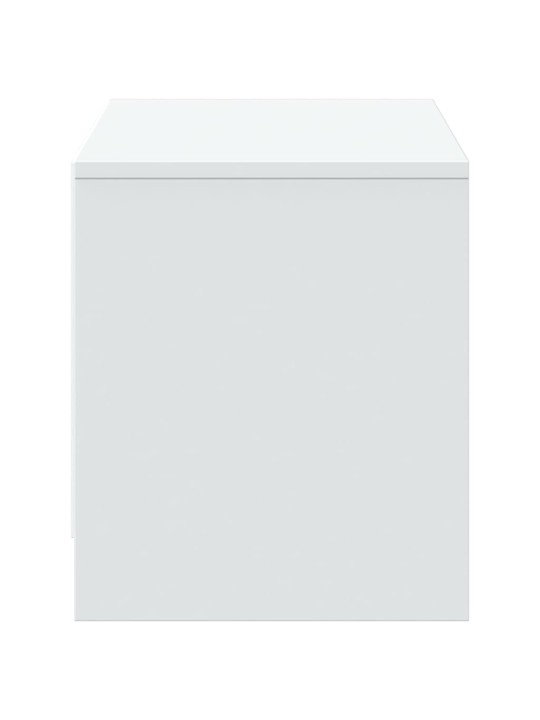 Tv skapītis ar led, balts, 97x34x40 cm, inženierijas koks
