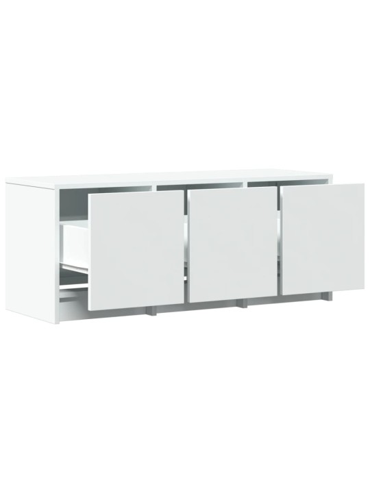 Tv skapītis ar led, balts, 97x34x40 cm, inženierijas koks
