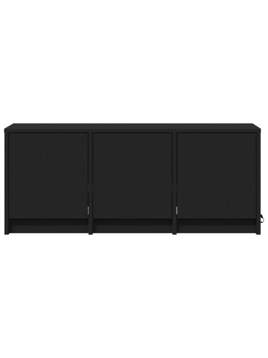 Tv skapītis ar led, melns, 97x34x40 cm, inženierijas koks