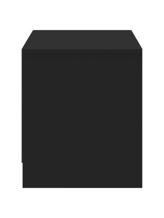 Tv skapītis ar led, melns, 97x34x40 cm, inženierijas koks