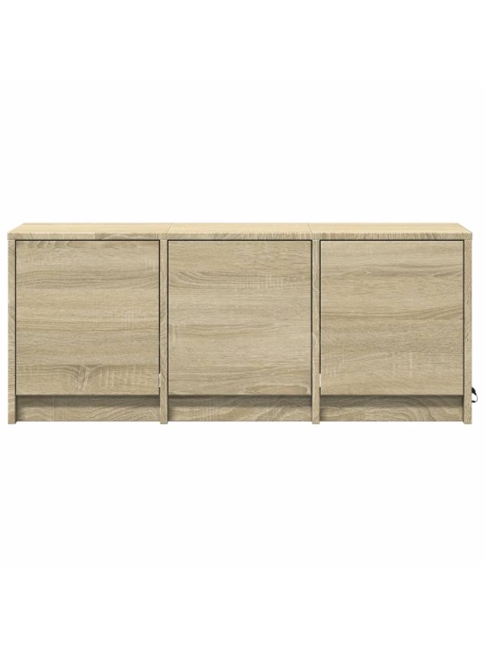 Tv skapītis ar led, koka krāsa, 97x34x40 cm, inženierijas koks